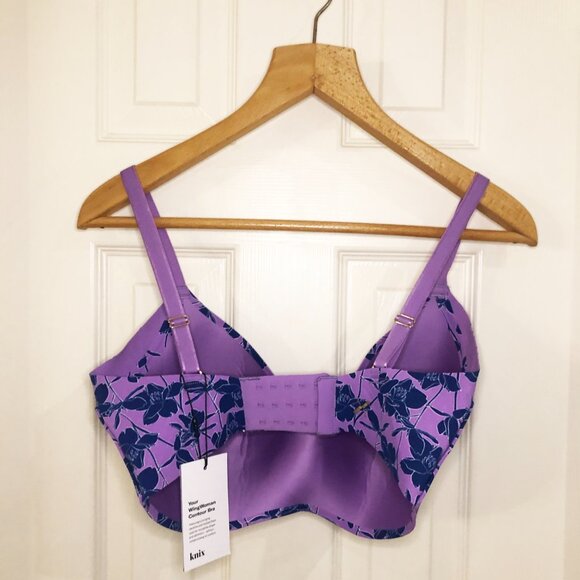 Knix Lavender and Navy Floral Bra - Picture 5 of 11